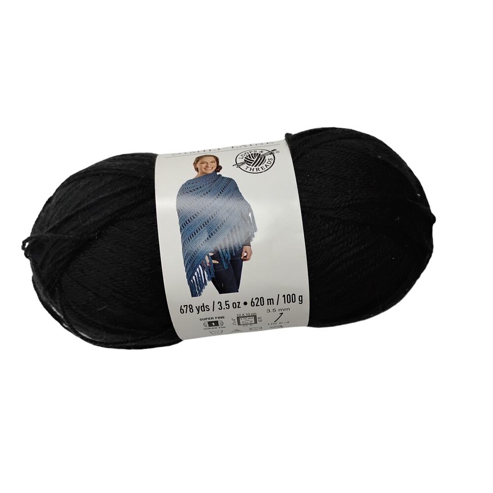 New Loops & Threads Woolike Simili-laine black #5 0131